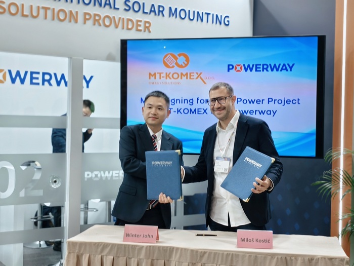 Powerway &amp; MT-KOMEX Forge Solar Tracker Alliance at #IntersolarEurope2025​​